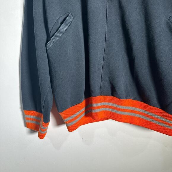 Reebok Sweatshirt Vintage 80s Pullover Long Sleeve Black Orange Size Large - Picture 4 of 5
